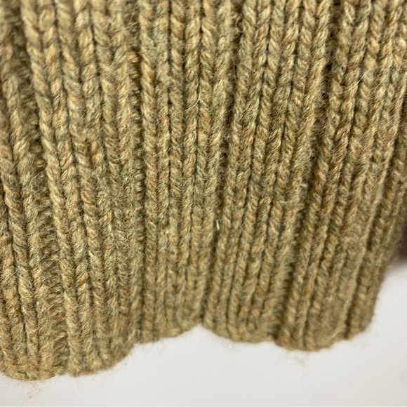 Old Navy Knit Collared Angora Lambs Wool Blend Sweater Cardigan Medium Tan - Picture 7 of 12